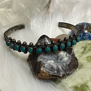 Bell Sterling Turquoise Cuff Bracelet